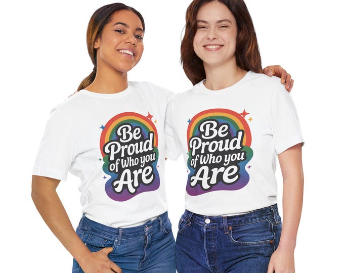 LGBTQ Pride Tee, Rainbow Pride T-Shirt, Gay Pride Shirt, Unisex Pride Top, LGBTQ Clothing, Genderqueer Apparel