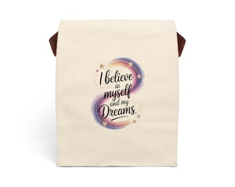 Inspirational Canvas Lunch Bag, Motivational Snack Carrier, Eco-Friendly Lunch Tote, Teacher Gift, Back to School