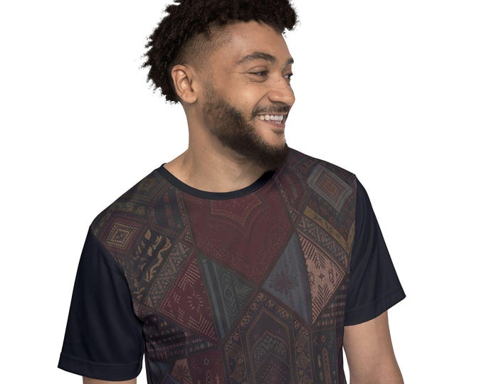 Men's Sports Jersey - Vintage Patterned Athletic Tee, Unique Sportswear, Gift for Sports Lovers, Casual Wear, Team Spirit Apparel