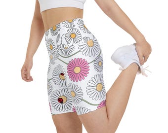 Women's Floral Workout Shorts, Athletic Fashion, Summer Fitness, Yoga Clothes, Workout Gear, Casual Sports Apparel, Gift for Her