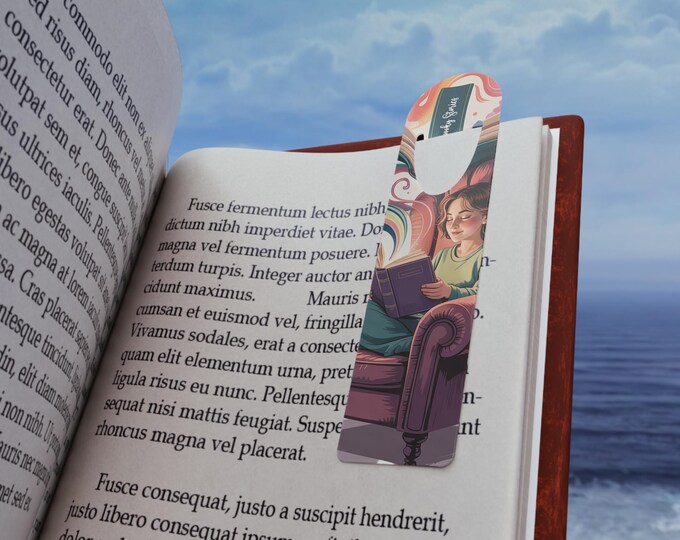 Reading Bliss Bookmark, Literary Gift for Book Lovers, Personalized Bookmark, Reading Accessory, Cozy Reading Decor