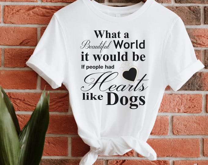 Heartfelt Dog Lover Tee, Animal Print Shirt, Gift for Dog Owners, Cute Pet Apparel, Dog Mom T-Shirt, Inspirational Quote Tee