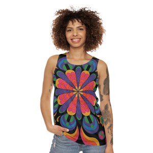 Psychedelic Tank Top: Colorful Boho Festival Fashion