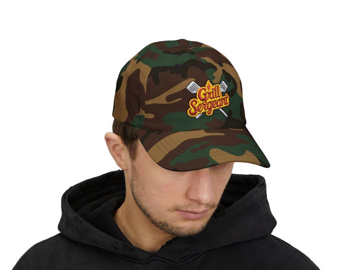Grill Sergeant Dad Cap, Fun Dad Hat for BBQ Lovers, Gift for Father's Day, Casual Summer Accessories, Unisex Cap