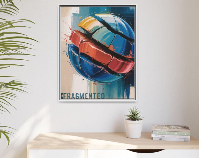 Abstract Basketball Decor, Unique Wall Art, Sports Home Decor, Gift for Sports Fans, Colorful Art Piece