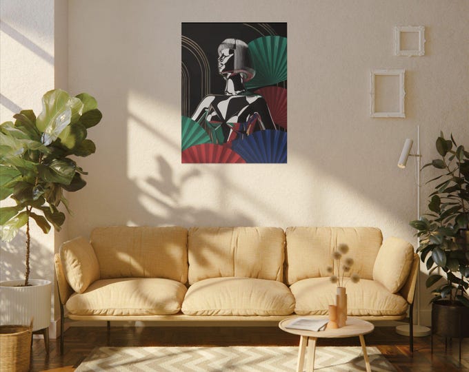 Chic Art Canvas Print, Modern Wall Decor, Fashion Artwork, Statement Art for Home, Gift for Her, Boho Style, Gallery Wall