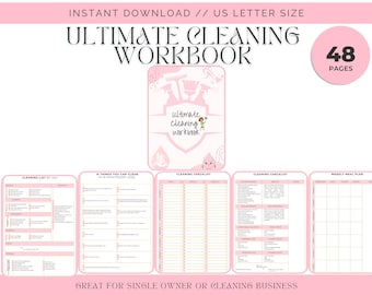 Ultimate Cleaning Guide: Printable Workbook for a Sparkling Home"