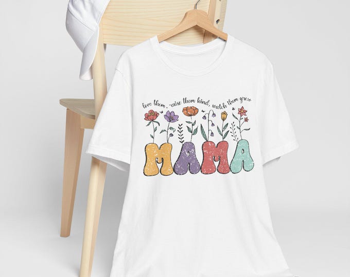 Mama Floral Tee, Mother's Day Gift, Mom Shirt, Flower T-Shirt, Family Matching Outfit