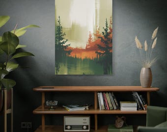 Nature Landscape Painting, Canvas Wall Art,Home Decor, Gift for Nature Lovers, Wall Art for Living Room