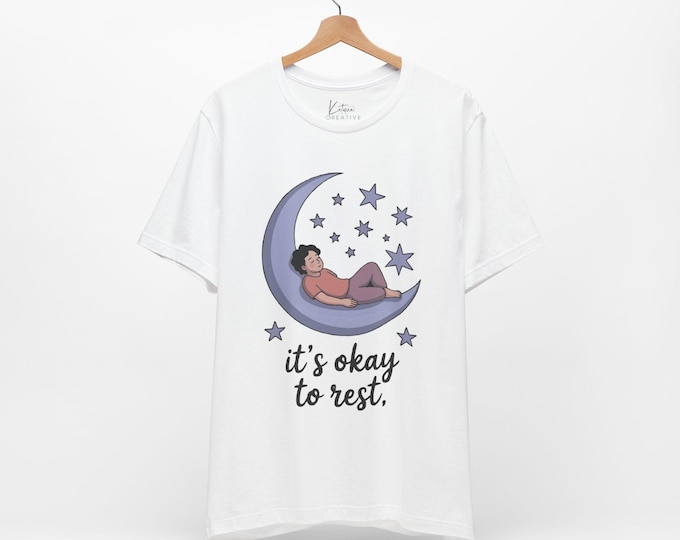 Restful Dreamer Tee, Relaxing T-Shirt, Calming Unisex Shirt, Peaceful Jersey Tee, Meditation Mindfulness Top