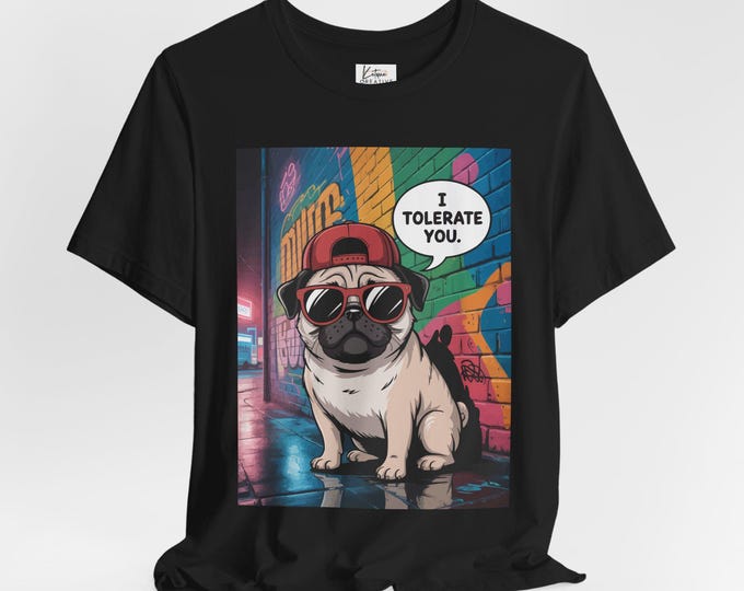 Cool Dog Graphic Tee, Funny Dog Lover Shirt, Casual Unisex T-Shirt, Gift for Pet Owners, I Tolerate You Tee