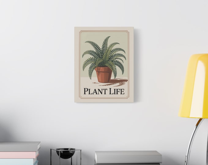Canvas Print, Retro Botanical Wall Art, Matte Stretched 1 25", Botanical Decor, Vintage Style Poster, Nature Illustration, Botanical