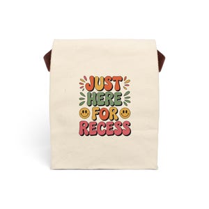 Fun Canvas Lunch Bag for Kids, Eco-Friendly Lunch Tote, Perfect for School & Picnic, Just Here for Recess Design, Back to School [...]