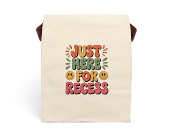 Fun Canvas Lunch Bag for Kids, Eco-Friendly Lunch Tote, Perfect for School & Picnic, Just Here for Recess Design, Back to School [...]
