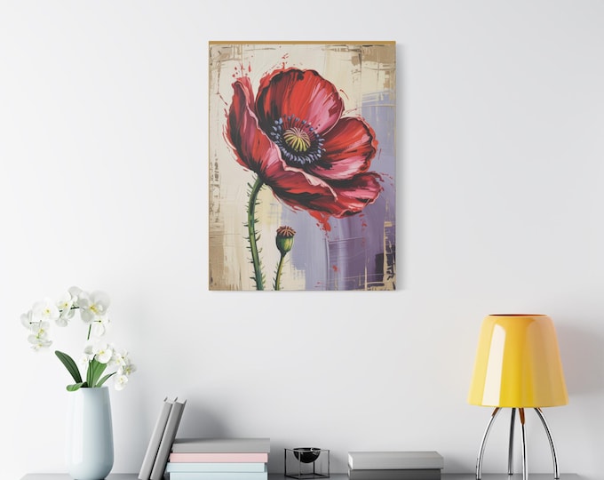 Vibrant Floral Canvas Art, Botanical Wall Decor, Gift for Nature Lovers, Home Aesthetics, Art for All Occasions