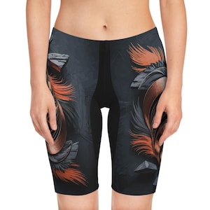 Funky Women&#39;s Bike Shorts for Active Lifestyle, Athletic Shorts, Workout Gear, Cycling Apparel, Trendy Fitness Wear