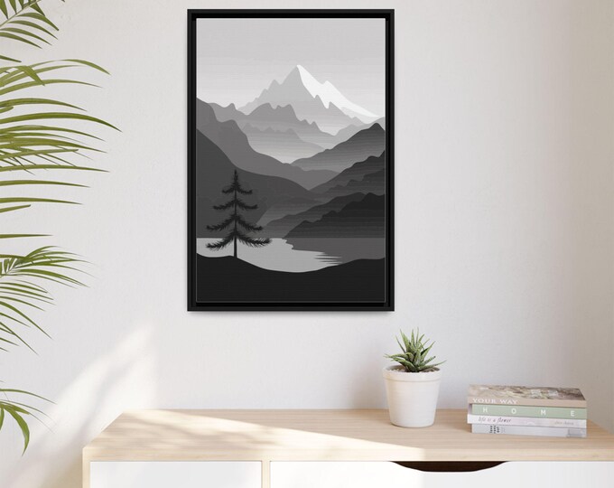 Framed Matte Canvas Art Print, Nature Wall Decor, Home Aesthetic, Gift for Art Lovers, Modern Landscape
