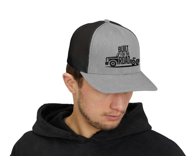Built for the Road Snapback Trucker Cap - Stylish Hat for Outdoor Adventures, Perfect for Travelers, Truckers, Gift for Father's Day