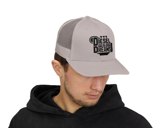 Diesel & Dreams Snapback Trucker Cap | Vintage Style Hat for Gearheads | Perfect for Road Trips,  Outdoor Events, Fathers Day
