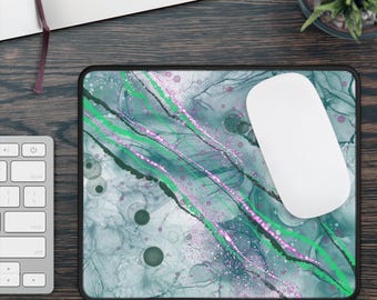 Marble Gaming Mouse Pad, Desk Mat, Computer Accessories, Office Decor, Gamer Gift, Gaming Setup