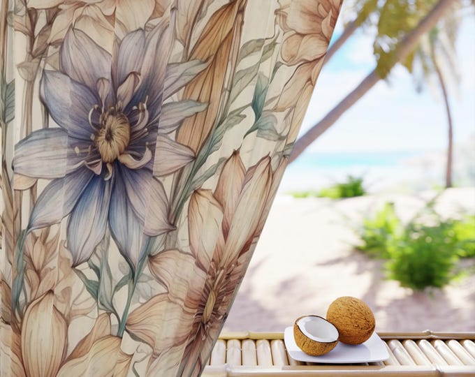 Floral Delight: 2 Panel Blackout Curtains for Boho Home Decor