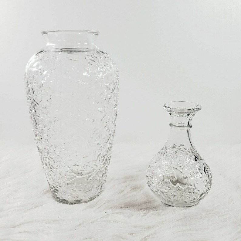 Princess House Fantasia 556 Crystal Vase Set of 2 NIB New Etsy