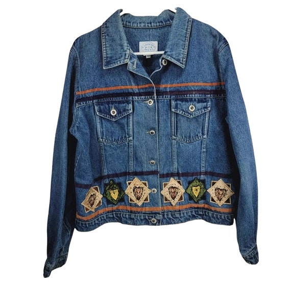 Vintage applique jacket womens - Gem