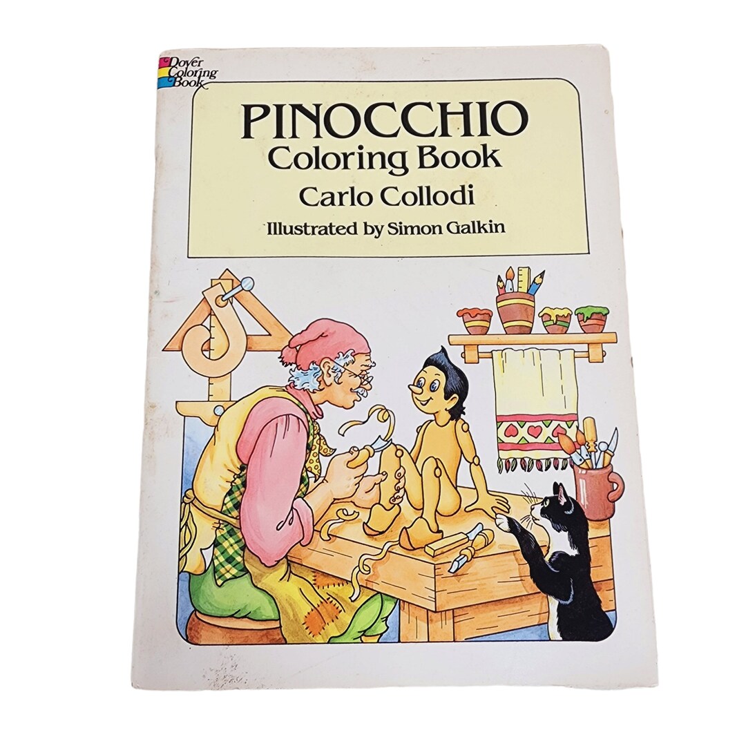 Vintage 1994 Pinocchio Coloring Book Dover Coloring Book Paperback - Etsy