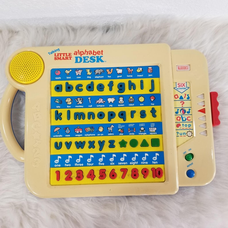 Vtech Talking Little Smart Alphabet Desk Electronic Etsy