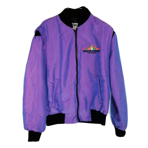 Vintage Circus Circus Casino Satin Holographic Jac