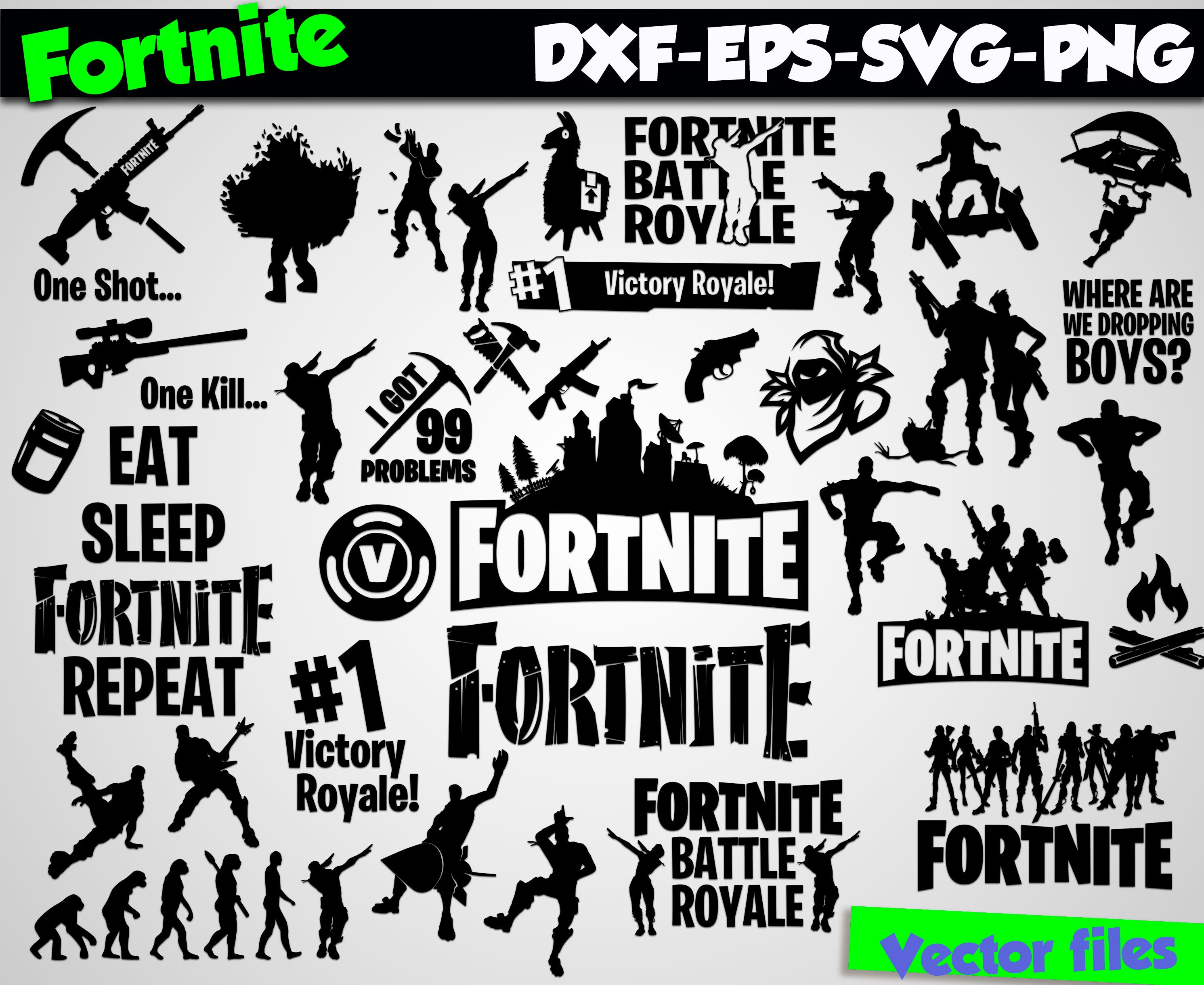 Download Fortnite svg silhouette stencil file Fortnite clipart svg ...