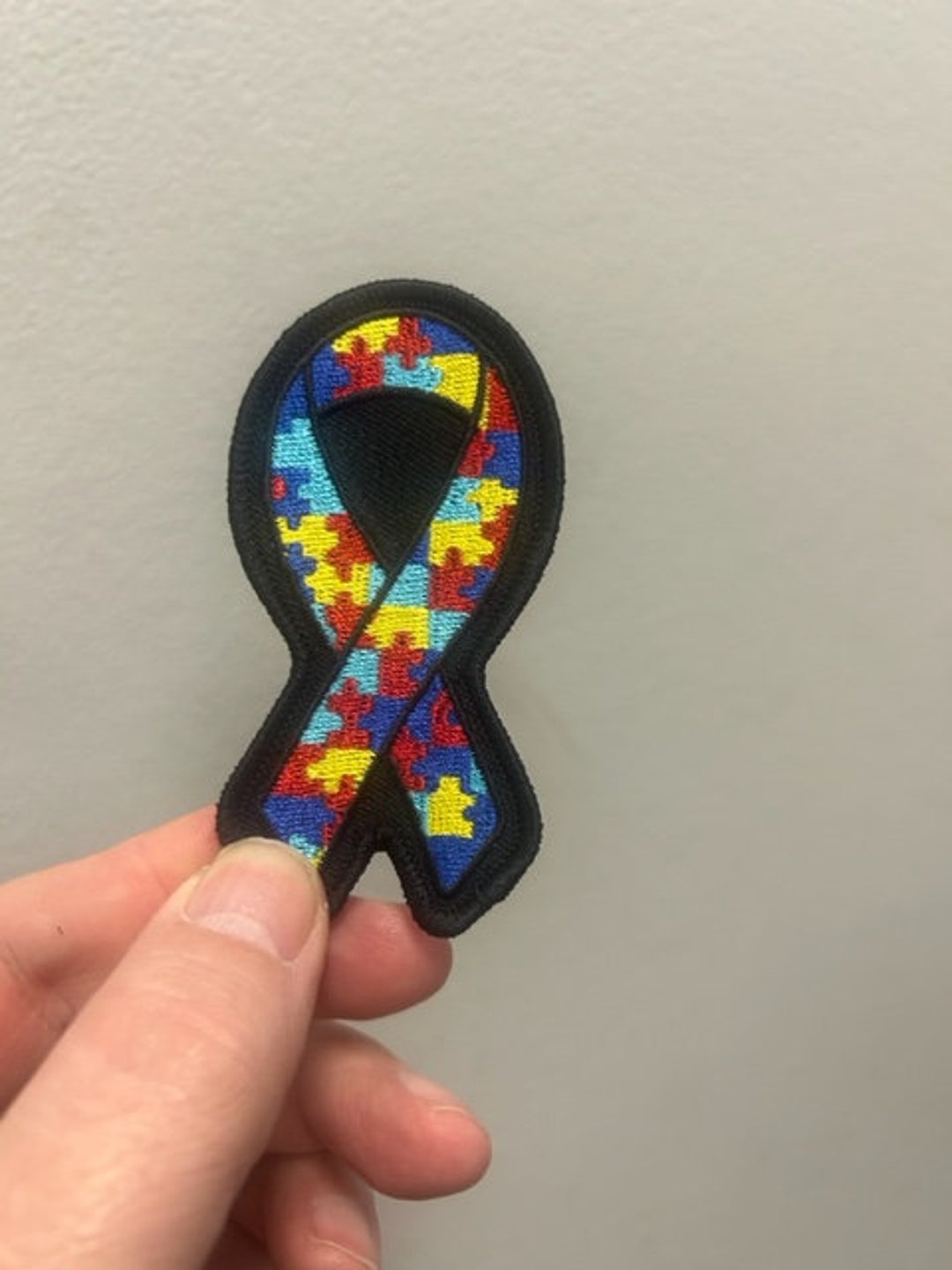 Puzzle Autism Awareness Ribbon Patch - Etsy