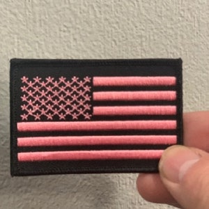 American Flag Patch ( Black & Pink )