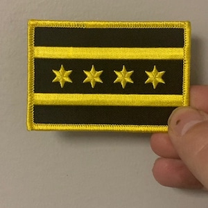 City of Chicago Flagge Aufnäher ( Gelb )