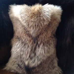 Coyote Fur Pillow with Elk Leather