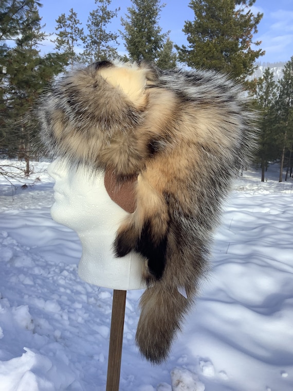 Badger Mountain-man Style Fur Hat With 