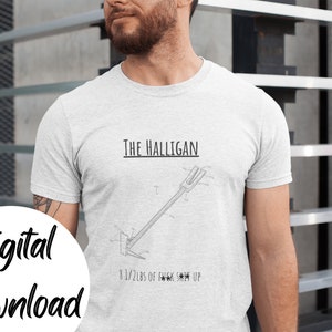 The Halligan graphic for a tee shirt or poster or print