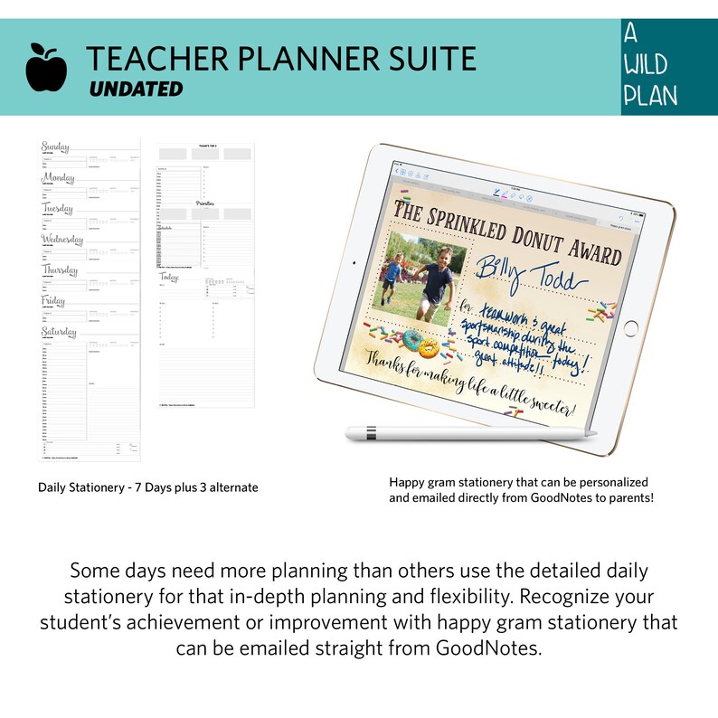 GoodNotes Teacher Planner digital planner undated monthly/ Etsy