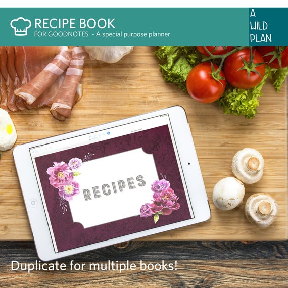 goodnotes ipad planner recipe planner blank recipe book with etsy digital recipe books