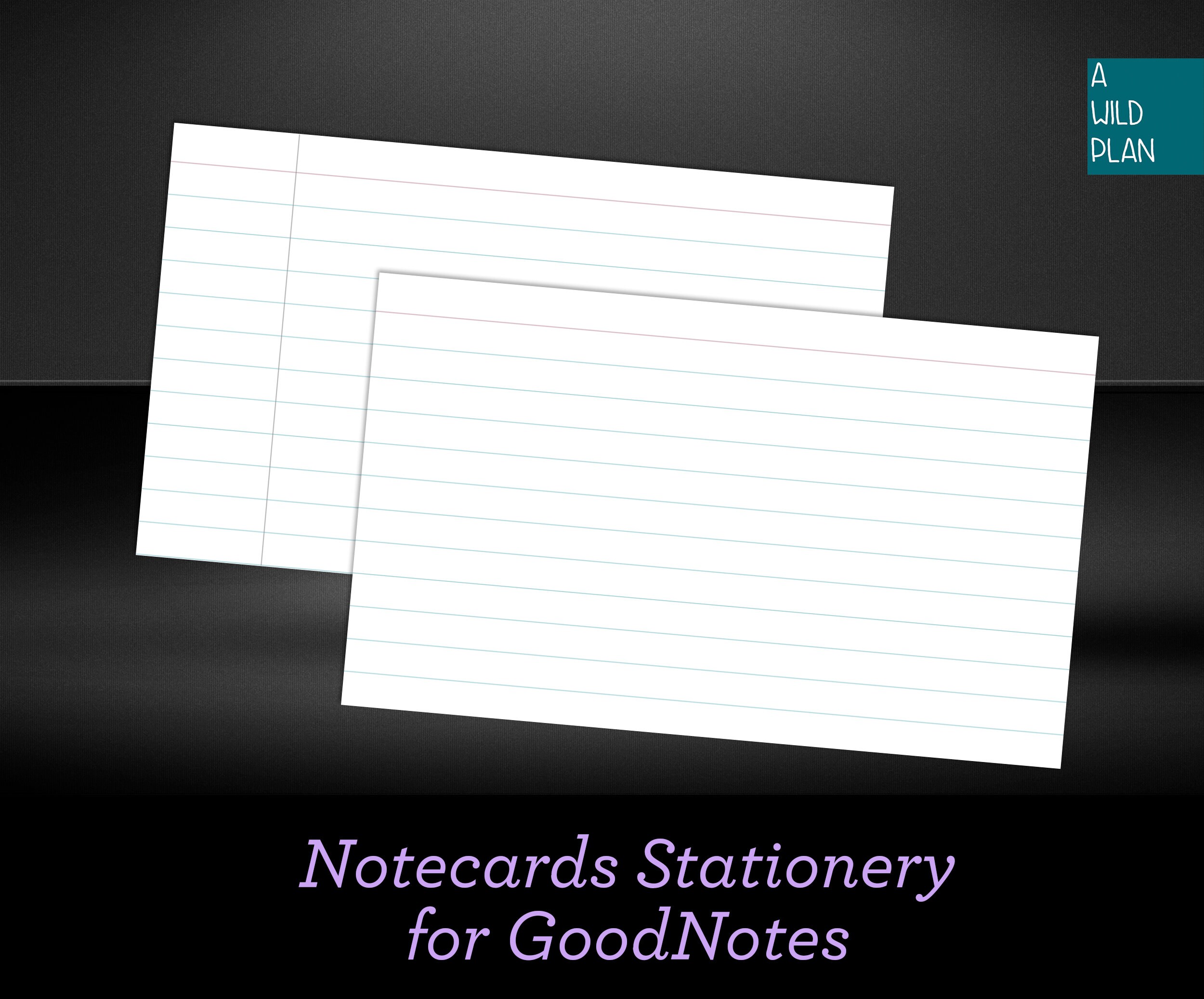Goodnotes Index Cards Digital Notecards for Studying Flash Etsy