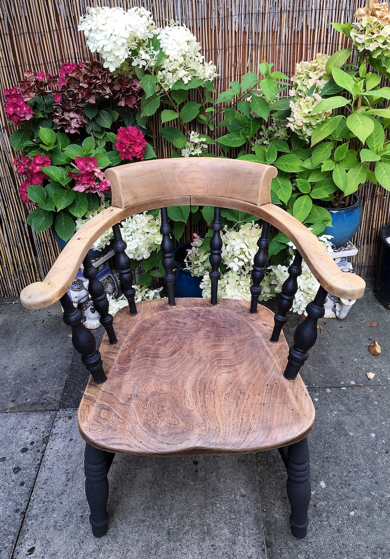 Antique Curved Wooden Chair with Turned Back and Legs Luxury | Etsy