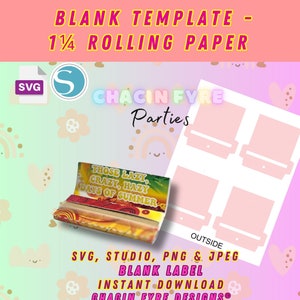 Rolling Paper Template - Rolling Paper Party Favor Template - Rolling Paper DIY - SVG Blankovorlage - Blanko Gastgeschenkschablone