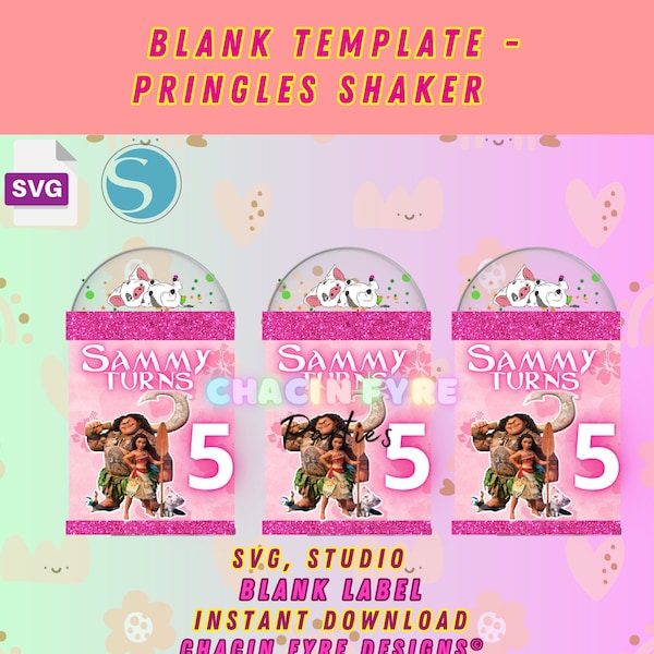 Pringles Shaker Template - Pringles Doom Template- Pringles 3D Shaker - Pringles Template - Blank Party Favor Template