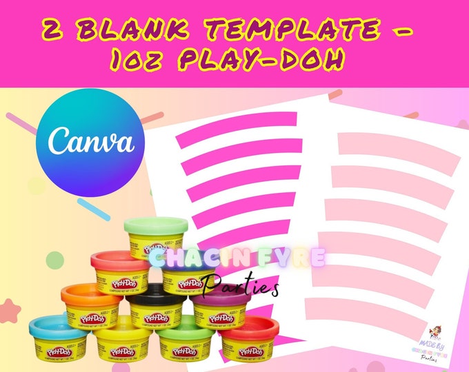 Instant Download Mini Playdoh Template Party Favors Treats Kids Parties Instant Download Mini Playdoh Template Party Favors Treats Kids Parties