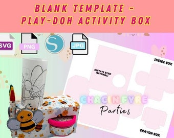 Play-Doh Aktivitätsbox Vorlage - PlayDoh Box - Playdoh Malkasten - Party Favor Vorlage - Play-doh Party Favor Vorlage - DIY Aktivitätsbox