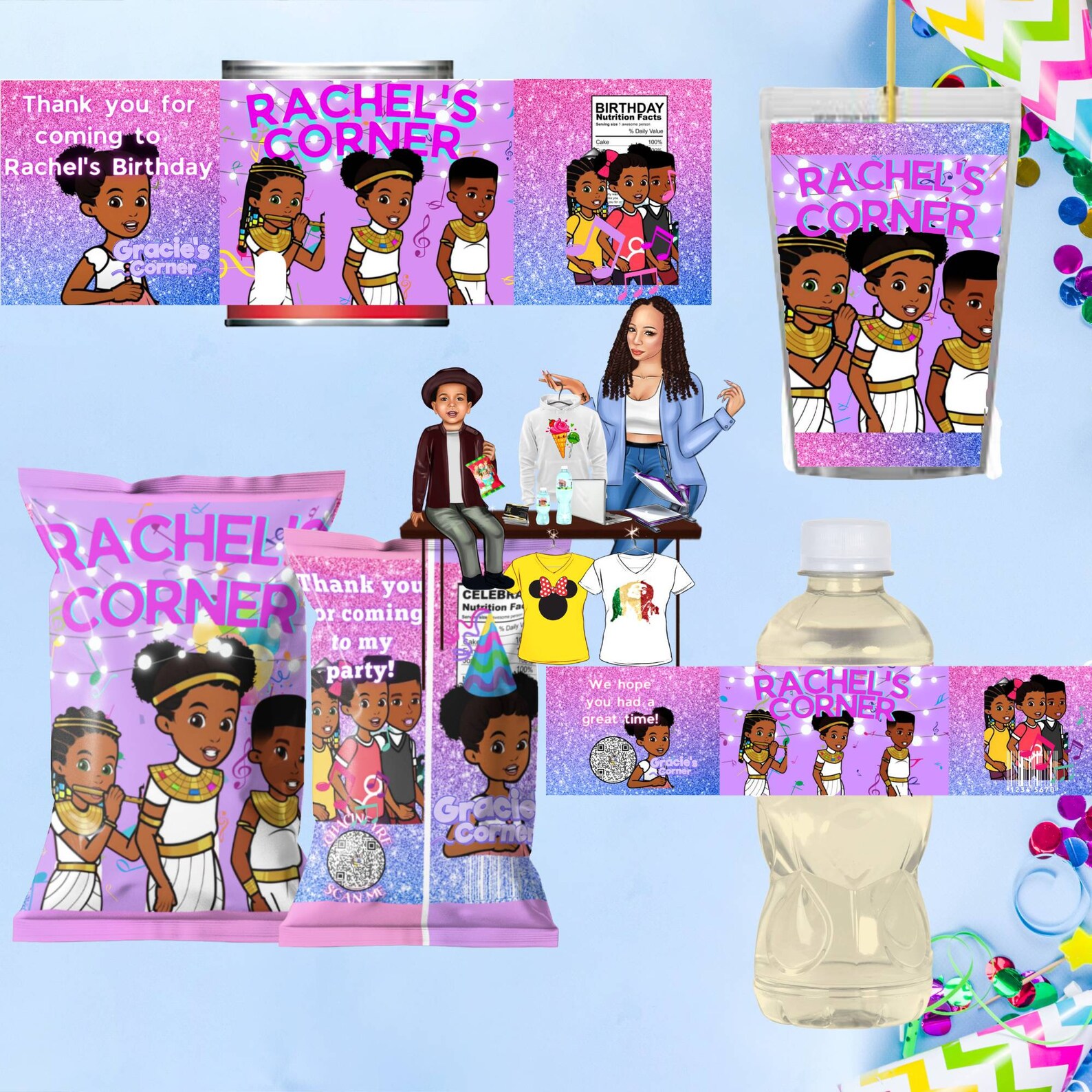 Gracie's Corner Chip Bag Gracie's Corner Party Etsy Canada