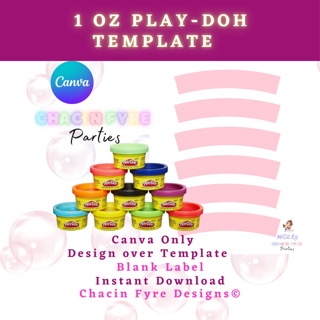 Play doh Template Canva Playdoh Party Favor Template Play doh DIY Canva Play doh Template Canva Playdoh Party Favor Template Play doh DIY Canva