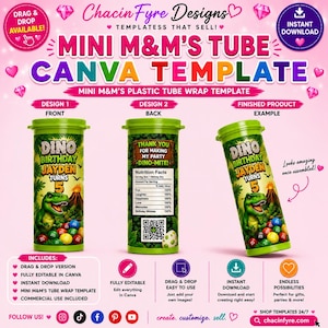 Blank 1.77oz Mini M&Ms Template,