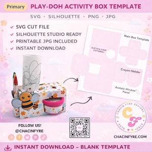Play-Doh Activity Box Template- PlayDoh Box- Playdoh Coloring Box- Party Favor Template- Play-doh Party Favor Template- DIY Activity Box