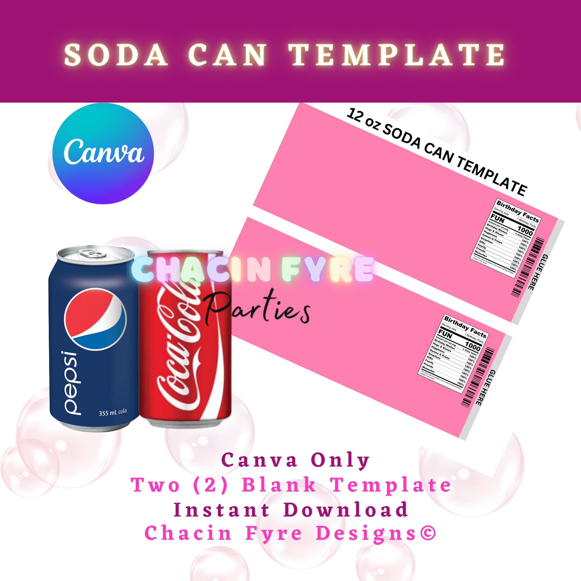 Soda Can Template - Etsy